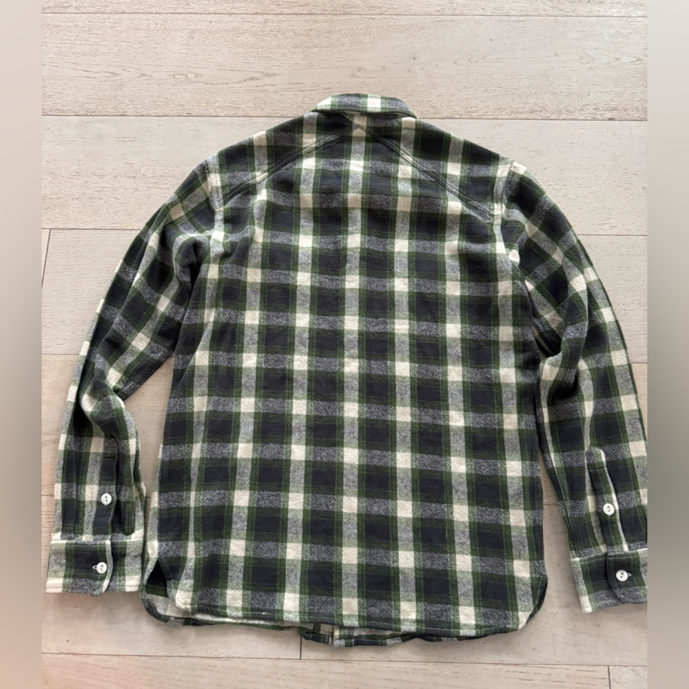 NWOT 3sixteen Crosscut Flannel shaggy emerald anniversary heavyweight Shirt M - Picture 7 of 12
